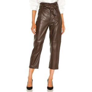 Marissa Webb Brennan Leather Pants Chestnut Brown